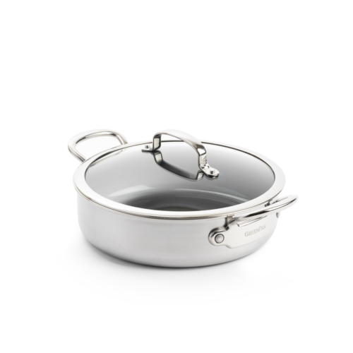 GreenPan Premiere Thermolon Seramik Yüzeyli Kapaklı Basık Tencere 26 cm / 3,8 L – ürün görünümü 1