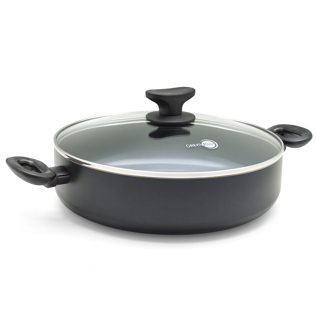 GreenPan Torino Thermolon Seramik Yüzeyli Basık Tencere 24 cm – 2,91 L